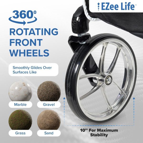 EZee Life, Ultra-Lightweight Carbon Fiber Rollator - CH3018 - Image 7