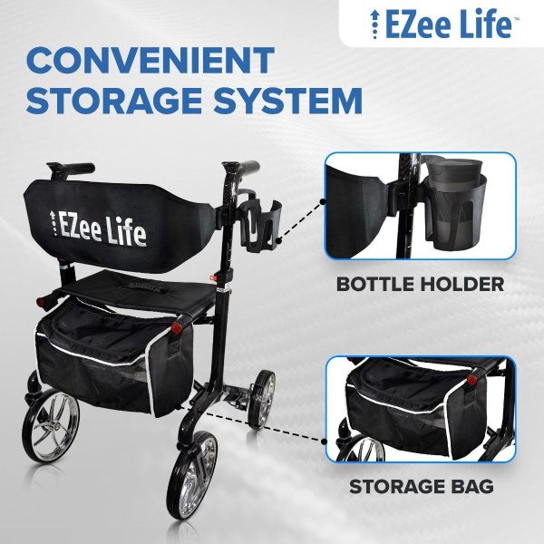 EZee Life, Ultra-Lightweight Carbon Fiber Rollator - CH3018 - Image 2