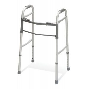 Medline, Two-Button Adult Folding Walkers without Wheels, MDS864104