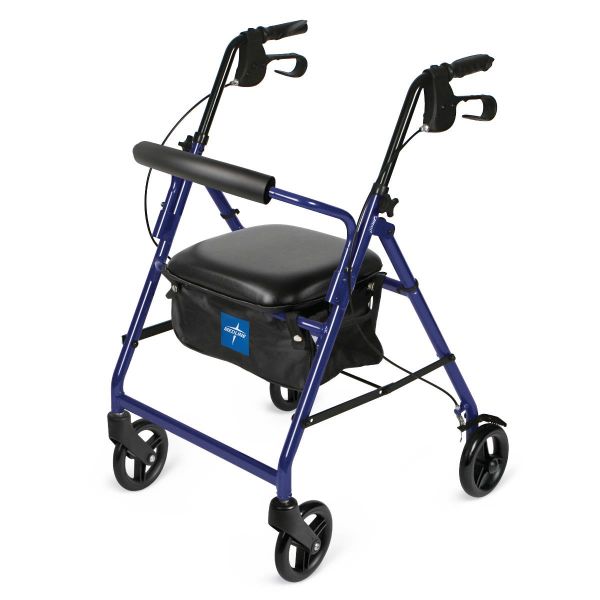 Medline, Basic Aluminum Rollator with 6" Wheels, MDS86850E - Image 4