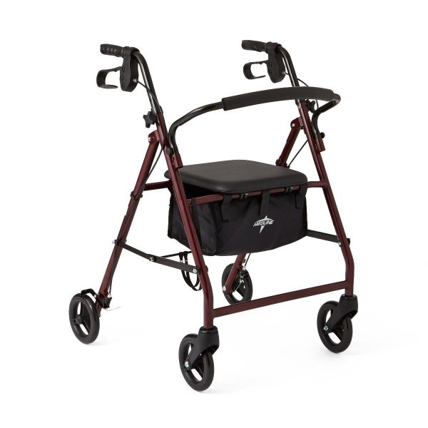 Medline, Basic Aluminum Rollator with 6" Wheels, MDS86850E