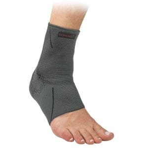 DonJoy MaloLax gray ankle support brace for mobility and home care, with visible red label.