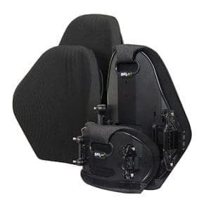 Motion Concepts Matrx Elite E2S wheelchair backrests with contoured support, adjustable mounts for mobility use.