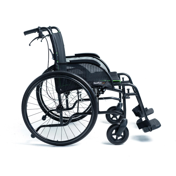 HumanCare, Feather Heavy Duty 22" Manual Wheelchair (Matte Black), 3003 - Image 4