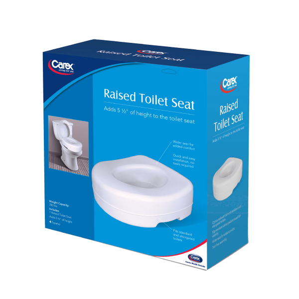 Carex, Raised Toilet Seat with Rubber Pads, FGB31000 - Image 4