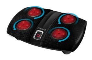 HoMedics Shiatsu Elite Foot Massager with heat, rotating nodes; ideal for home mobility care.