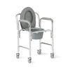 Medline, Aluminum Elongated Commode with Wheels, Medline, Aluminum Elongated Commode with Wheels, G1-501LWX1