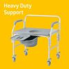 Medline, Bariatric Aluminum Commode with Wheels, G1-507BWX1 - Image 4