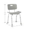 Medline, Aluminum Bath Bench with Back, G2-101KRX1 - Image 6