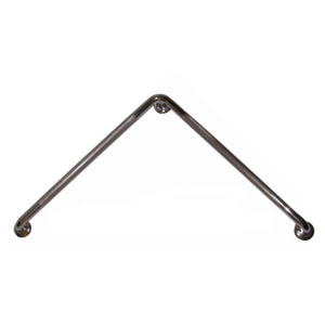 Maple Leaf, L Shaped Stainless Steel Knurled Grab Bar with Rotating Flange
