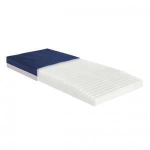 Drive Gravity 6 pressure redistribution mattress for long-term home care, ridged foam, navy cover.