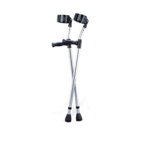 Medline Aluminum Forearm Crutches, ergonomic handles, mobility support for home care.