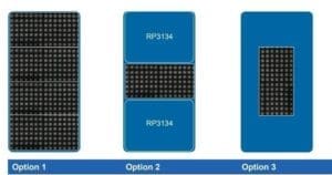 RP-2134 tray layout options with leveling pads for home care, compatible with Permobil or Roho overlays.