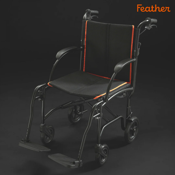HumanCare, Feather 18" Transport Wheelchair, 3001 - Image 3