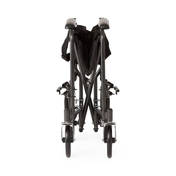 Medline, Basic Steel Transport Chair with 8" Wheels, MDS808200B - Image 3