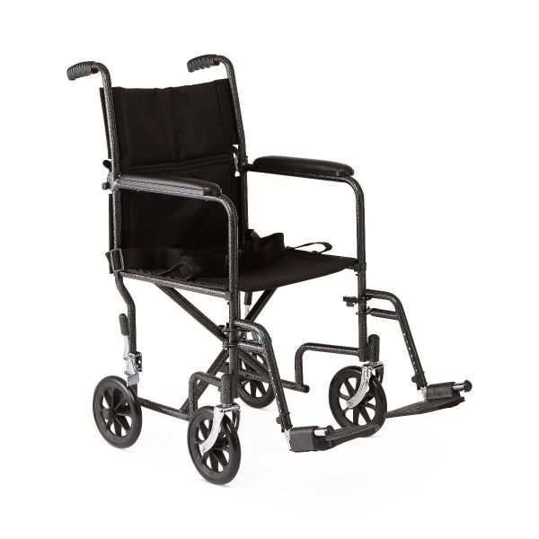 Medline, Basic Steel Transport Chair with 8" Wheels, MDS808200B