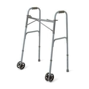 Medline, Guardian Bariatric Folding Walker with Wheels, MDS86410XWWB