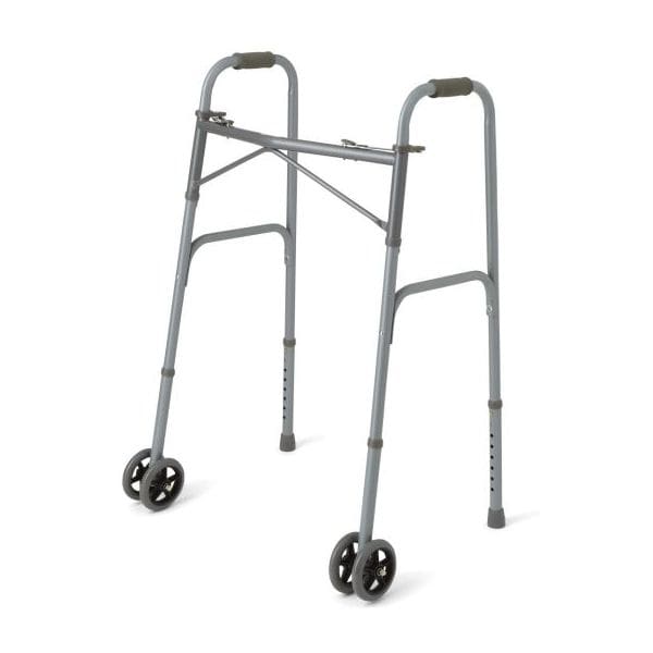 Medline, Guardian Bariatric Folding Walker with Wheels, MDS86410XWWB