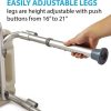 Medline, Knockdown Bath Bench with Arms and Back, MDS89745RAH - Image 2