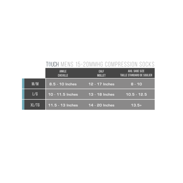 Touch, 15-20 MMHG Men's Herringbone Pattern Socks, 1011 - Image 4