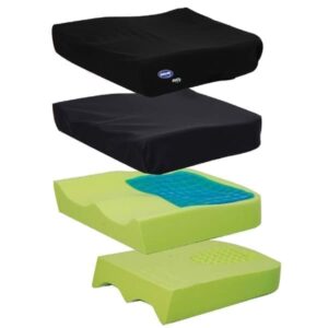 Matrx PSP seat cushion layers: polymer foam, gel pad; mobility support, pressure relief.
