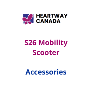 HeartWay S26 mobility scooter accessories for enhanced mobility support; home and travel use.