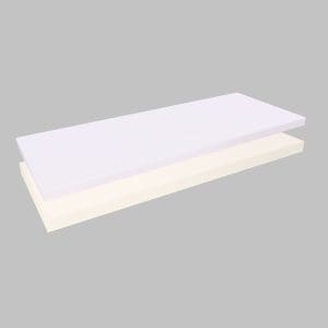 NeuroSource high resilience foam hospital mattress sheets for home care; dual-color, supportive medical bedding.