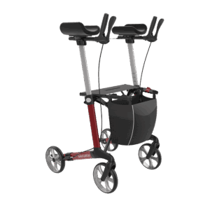 REHASENSE NAVIGATOR rollator with fixed forearm supports for indoor arthritis mobility support.