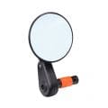 Pride Rear View Mirror for mobility scooters, black frame, easy handlebar mount for safety.