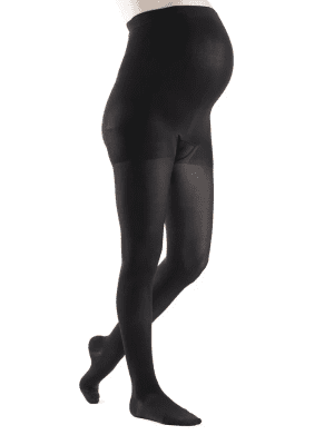 Sigvaris 20-30 mmHg maternity compression pantyhose for pregnancy support and home mobility care.
