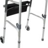 ProBasics, Two-Button Folding Walker with Wheels and Roll-Up Seat, WKAAW2BST - Image 3