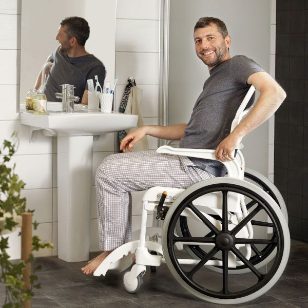 Etac, Clean Shower Commode with 24" Rear Wheels - Image 2