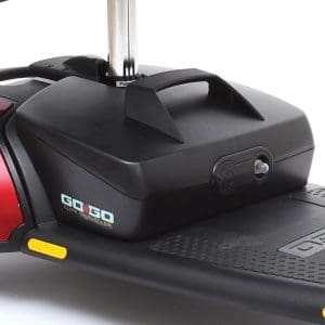 Pride BATASMB1028 battery pack with handle, for Go Go Elite Traveller mobility scooter support.
