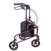 MOBB, 3 Wheel Aluminum Rollator, MH3RLRE, MH3RLBE - Image 3