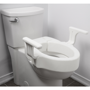 MOBB, 4" Hinged Raised Toilet Seat w/Handles