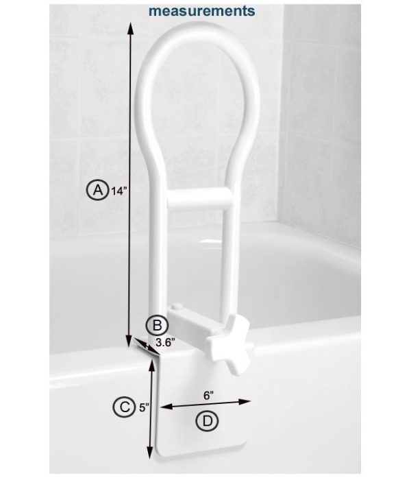 MOBB, Clamp On Tub Rail, MHBTR - Image 2