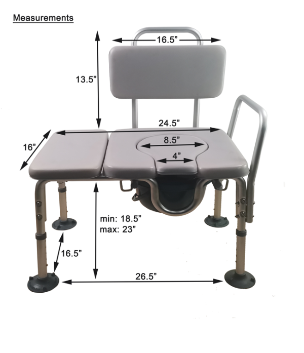 MOBB, Padded Transfer Commode Chair - Image 2
