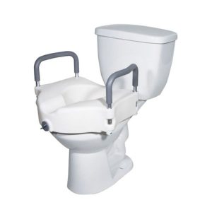 MOBB, Locking Raised Toilet Seat with Removable Arms, MHLRTSA