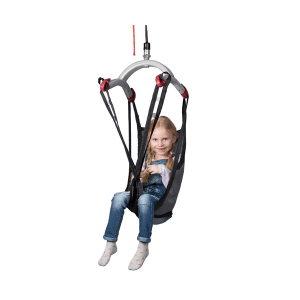 Etac Molift RgoSling Shadow: supportive ceiling sling seat for child mobility & home care.
