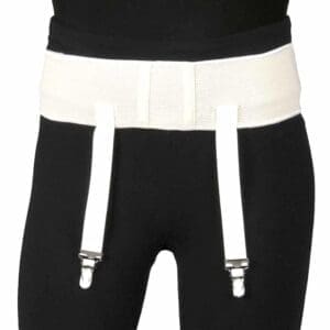 Truform Garter Belt 0760/0765, white, adjustable straps, for medical compression stockings.
