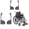 Invacare, Wheelchair Hemi Footrest, Composite Footplates And Heel Loops, 1 Pair, T93HCP - Image 3