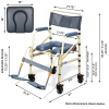 ShowerBuddy, Folding Eco Traveler Roll-In Shower Chair, SB7e - Image 2