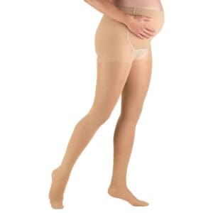 Truform 15-20 mmHg maternity compression pantyhose, sheer support for pregnancy and home care.