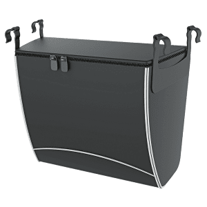 REHASENSE small rollator bag with double zipper, hooks; mobility accessory for home care.