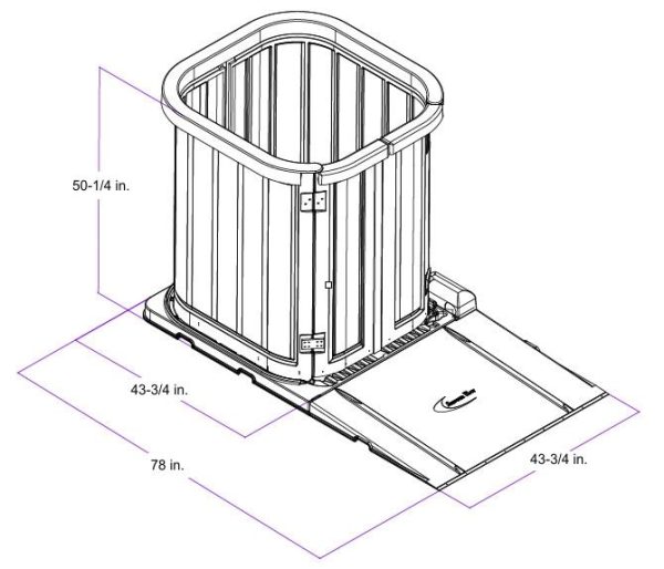 Shower Bay, Portable Roll in Shower, SHB - Image 4