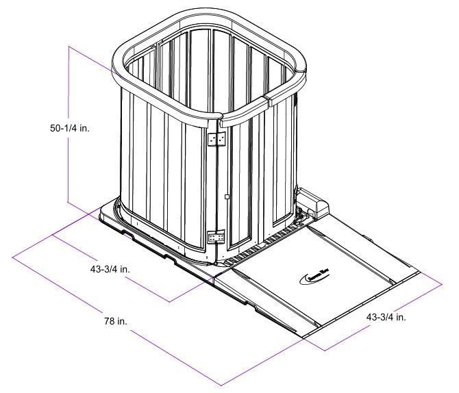 Shower Bay, Portable Roll in Shower, SHB - Image 4