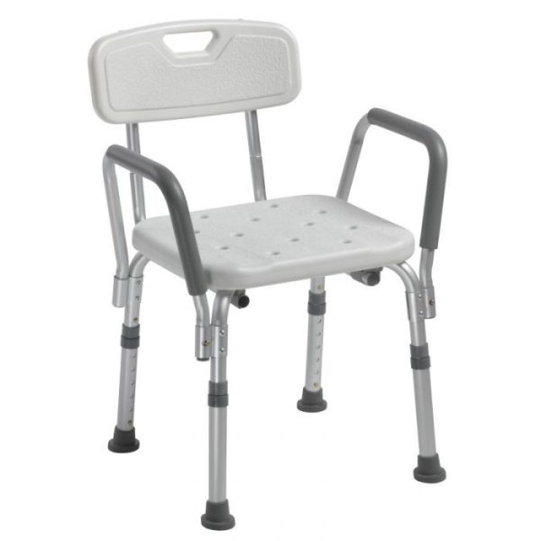 Drive, Shower Chair with Back and Removable Padded Arms, 12445KD-1