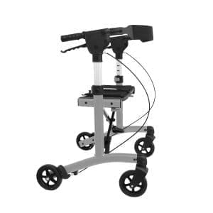 Triumph Escape Mini Rollator: four-wheel mobility aid with padded knee rest for leg injury support.