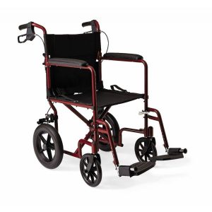 Medline, Basic Aluminum Transport Chair 12" Wheels, MDS808210