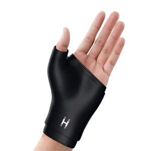 HoMedics Hot and Cold Gel Hand Sleeve, SR-GHN800J: black therapeutic support for hand pain relief.